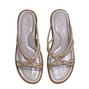 Tod’s Lavender Patent Leather Harnais Slide Sandals Size 7